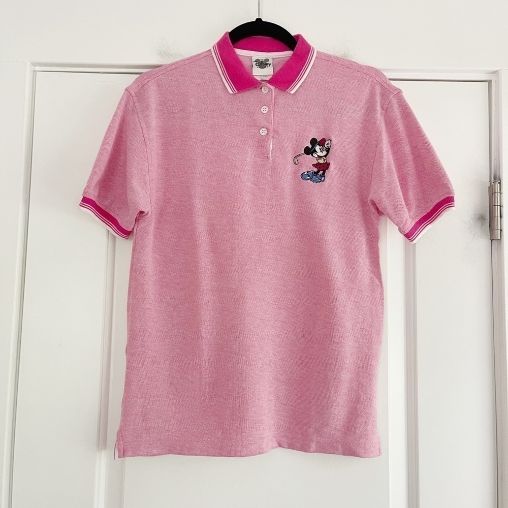 Vintage The Disney Catalog Minnie Mouse Golf Polo Pink - S